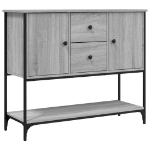 Credenza Grigio Sonoma 100x36x85 cm in Legno Multistrato