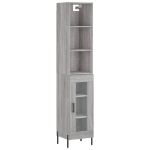 Credenza Grigio Sonoma 34,5x34x180 cm in Legno Multistrato