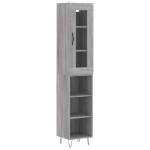 Credenza Grigio Sonoma 34,5x34x180 cm in Legno Multistrato