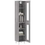 Credenza Grigio Sonoma 34,5x34x180 cm in Legno Multistrato