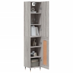 Credenza Grigio Sonoma 34,5x34x180 cm in Legno Multistrato