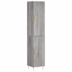 Credenza Grigio Sonoma 34,5x34x180 cm in Legno Multistrato