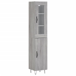 Credenza Grigio Sonoma 34,5x34x180 cm in Legno Multistrato