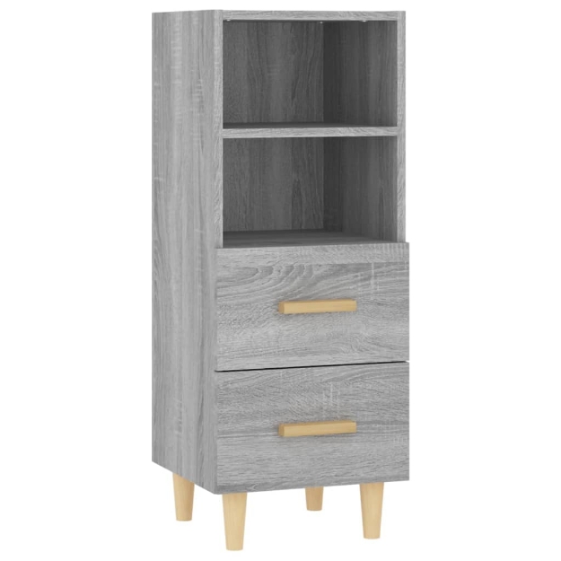 Credenza Grigio Sonoma 34,5x34x90 cm in Legno Multistrato