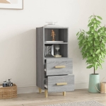 Credenza Grigio Sonoma 34,5x34x90 cm in Legno Multistrato