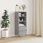 Credenza Grigio Sonoma 40x36x110 cm in Legno Multistrato