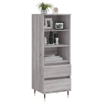 Credenza Grigio Sonoma 40x36x110 cm in Legno Multistrato