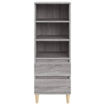 Credenza Grigio Sonoma 40x36x110 cm in Legno Multistrato