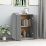 Credenza Grigio Sonoma 60x30x75 cm in Legno Multistrato