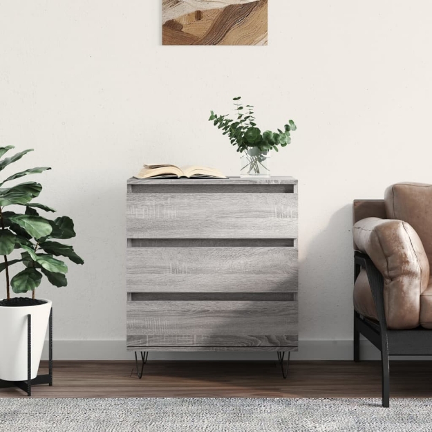 Credenza Grigio Sonoma 60x35x70 cm in Legno Multistrato