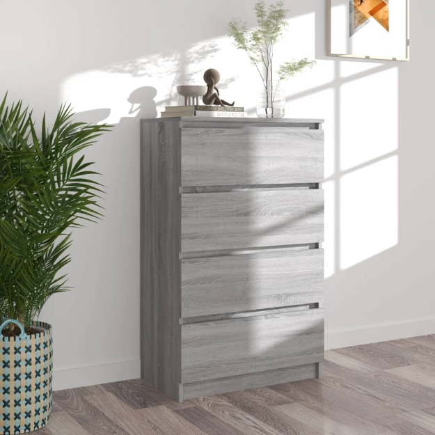 Credenza Grigio Sonoma 60x35x98,5 cm in Legno Multistrato