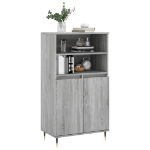 Credenza Grigio Sonoma 60x36x110 cm in Legno Multistrato