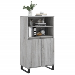 Credenza Grigio Sonoma 60x36x110 cm in Legno Multistrato