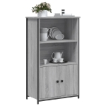 Credenza Grigio Sonoma 62x32x103,5 cm in Legno Multistrato