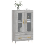 Credenza Grigio Sonoma 69,5x31x115 cm in Legno Multistrato