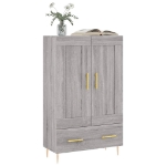 Credenza Grigio Sonoma 69,5x31x115 cm in Legno Multistrato