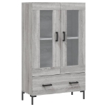 Credenza Grigio Sonoma 69,5x31x115 cm in Legno Multistrato