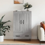 Credenza Grigio Sonoma 69,5x31x115 cm in Legno Multistrato