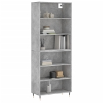 Credenza Grigio Sonoma 69,5x32,5x180 cm Legno Multistrato