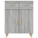 Credenza Grigio Sonoma 69,5x34x89 cm in Legno Multistrato