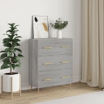 Credenza Grigio Sonoma 69,5x34x90 cm in Legno Multistrato