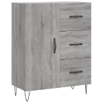 Credenza Grigio Sonoma 69,5x34x90 cm in Legno Multistrato