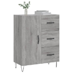 Credenza Grigio Sonoma 69,5x34x90 cm in Legno Multistrato