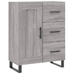 Credenza Grigio Sonoma 69,5x34x90 cm in Legno Multistrato