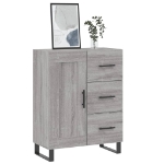 Credenza Grigio Sonoma 69,5x34x90 cm in Legno Multistrato