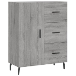 Credenza Grigio Sonoma 69,5x34x90 cm in Legno Multistrato