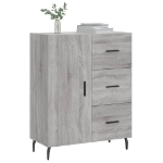 Credenza Grigio Sonoma 69,5x34x90 cm in Legno Multistrato