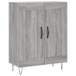 Credenza Grigio Sonoma 69,5x34x90 cm in Legno Multistrato