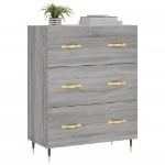 Credenza Grigio Sonoma 69,5x34x90 cm in Legno Multistrato