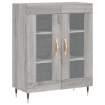 Credenza Grigio Sonoma 69,5x34x90 cm in Legno Multistrato