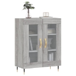 Credenza Grigio Sonoma 69,5x34x90 cm in Legno Multistrato