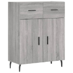 Credenza Grigio Sonoma 69,5x34x90 cm in Legno Multistrato