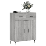 Credenza Grigio Sonoma 69,5x34x90 cm in Legno Multistrato