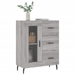 Credenza Grigio Sonoma 69,5x34x90 cm in Legno Multistrato