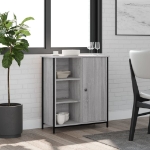 Credenza Grigio Sonoma 70x30x80 cm in Legno Multistrato