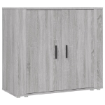 Credenza Grigio Sonoma 80x33x70 cm in Legno Multistrato