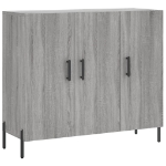 Credenza Grigio Sonoma 90x34x80 cm in Legno Multistrato