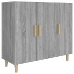 Credenza Grigio Sonoma 90x34x80 cm in Legno Multistrato