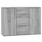 Credenza Grigio Sonoma 91x29,5x65 cm in Legno Multistrato