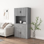 Credenza Grigio Sonoma in Legno Multistrato