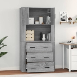 Credenza Grigio Sonoma in Legno Multistrato