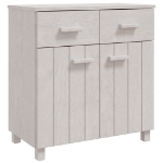 Credenza HAMAR Bianca 79x40x80 cm in Legno Massello di Pino