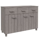 Credenza HAMAR Grigio Chiaro 113x40x80cm Legno Massello di Pino