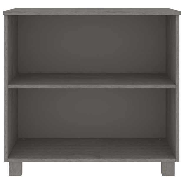 Credenza HAMAR Grigio Chiaro 85x35x80 cm Legno Massello di Pino