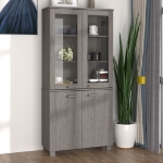 Credenza HAMAR in Legno Massello di Pino Grigio Chiaro