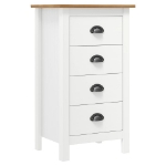 Credenza Hill Range Bianco 46x35x80 cm Legno Massello di Pino